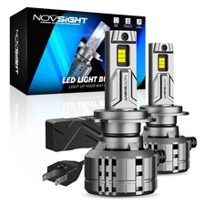 NOVSIGHT 2PCS H7 LED Headlight Bulbs Kit High Low Beam 6500K Super Bright picture