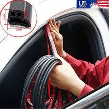 32.8Ft Car Door Rubber Seal Strip Double Layer Automotive Weather Stripping Trim picture