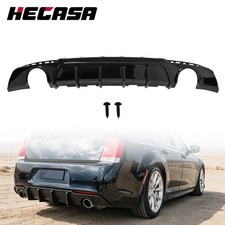 For 15-23 CHRYSLER 300 Black Dual Exhaust  Rear Bumper Lip Diffuser Valance picture