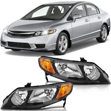 For 2006-2011 Honda Civic Sedan 4Dr Headlights Assembly Left+Right Headlamps picture