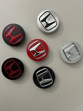 4PC Honda Wheel Rim Center Hub Caps Chrome Black Silver Red 69MM 2.7 inch picture