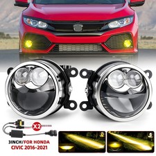 2x Laser Front Fog Light For Honda Civic 2016-2021 Bi-LED Projector Lens Hi/Lo picture
