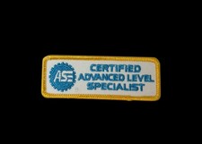Genuine New Professional ASE Certified Advance Level Tech  Embroidered Patch picture