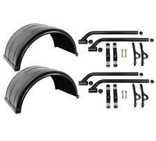4 Pc Poly Fender Kit 2 Pair Poly Fender Mounting Kit 2 Ribbed Poly Fender - f... picture