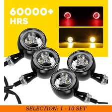4-40X Motorcycle LED DRL Turn Signal Light Indicator Amber Red Black Front Rear picture