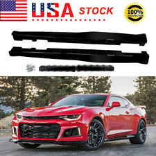 For 2016-22 Chevy Camaro RS SS ZL1 Style Side Skirts Panel Extension Gloss Black picture