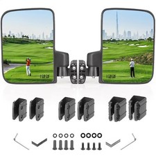Golf Cart Mirror No Drilling, Side Rear View Mirrors for Yamaha EZGO Club Car picture