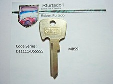 Steel Key Blank - Vintage Mercedes Benz Ignition 1960-68 (see code series) MB59 picture