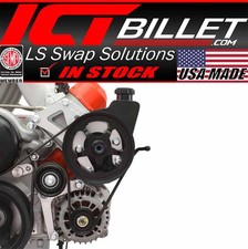 LS Truck Saginaw Power Steering Pump & Alternator Bracket Kit LSX 4.8L 5.3L 6.0L picture