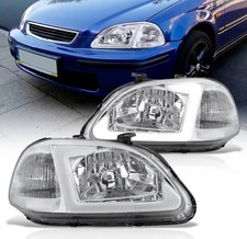 1996-1998 Honda Civic Headlights Left and Right CLEAR Lens picture