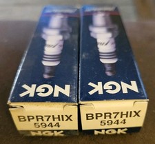 Two NGK SPARK PLUGS BPR7HIX 5944 NOS / OEM NEW IN ORIGINAL PACKAGING  picture