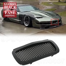 For Corvette C5 1997-2004 Front Bumper Grille License Plate Covers Glossy Black picture