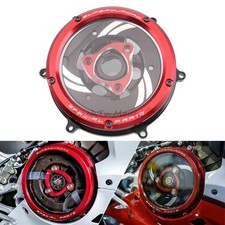 CNC Clear Racing Clutch Cover & Spring Retainer For Ducati 1199 959 Panigale V2 picture
