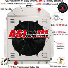 ASI 3 Row Radiator+Shroud+Fan For 1942-1952 Ford F1 F2 F3 Pickup Ford Engine V8 picture