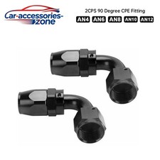 2pcs 4/6/8/10/12 AN 90 Degree Swivel Hose End Fitting Adaptor For CPE Fuel Hose picture