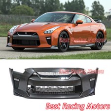For 2009-2024 Nissan GTR Facelift Style Front Bumper Conversion + License Delete picture