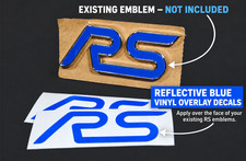 Ford Focus RS reflective blue inlay decal for Emblems (2 per order) picture
