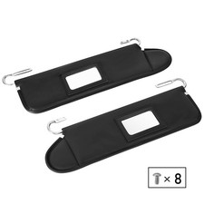 Interior Front Sun Visor Replaced Kit Pair Black for Jeep Wrangler 1987-1995 YJ picture