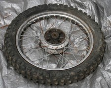 1971 YAMAHA G5 OEM REAR RIM HUB TIRE NO GOOD   picture