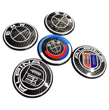 50 Year Alpina Roundel Carbon Fiber Black White 95mm 82mm 74mm Front Rear Emblem picture