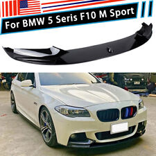 Gloss Black For 11-16 BMW F10 5 Series M Sport Bumper Front Lip Spoiler Splitter picture