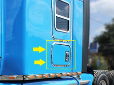 KENWORTH T680 T880 DIMPLED SLEEPER CABIN BAGGAGE DOOR TRIM PAIR SET picture