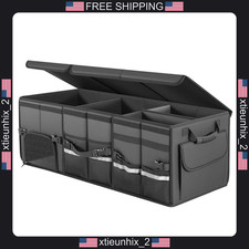 Car Trunk Organizer Leather Storage Box 35.5 inch Multi-Compartment Foldable picture