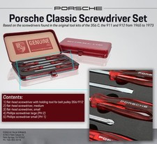 Porsche Genuine 5-Piece Classic Screwdriver Set w/Storage Case -  PCG19100201 picture