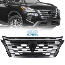 Chrome+Black Upper Grille W/O Camera Hole 62310-4MT0A For Nissan Rogue 2024-2025 picture
