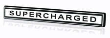 Supercharger Supercharged Embossed Emblem Badge Logo in Chrome & Black - 5
