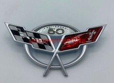 2003 Corvette 50th Anniversary Front Emblem NEW REPRO Replaces GM 19207387  picture