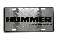Hummer Diamond Embossed License Plate Tag Wall Sign Cave FAST USA SHIPPING picture