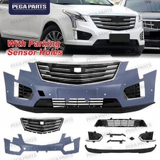 Fit 2017-2022 Cadillac XT5 Complete Front Bumper Grille Assembly w/Sensor Holes picture
