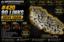  420X90 DRIVE CHAIN ATV MX MOTORCYCLE DIRT BIKE KART 420 PITCH 90 LINKS picture