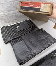 Sears Allstate Truck Seat Cover Charcoal Vinyl 1950s 1960s Ford Chevy VTG NOS picture