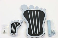 Barefoot Chrome Gas Pedal & Dimmer Switch Cover with Hardware Hot Rod Custom New picture