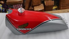 Honda TL 125 S BJ 1978 Model Steel Red & Silver Painted Fuel Gas Tank + Cap picture