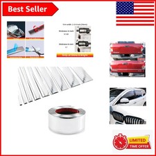 16Ft Chrome Silver Extra Thick Self-Adhesive Auto Molding Trim for Versatile Use picture