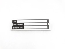 3X DATA PLATE FOR CAR TRUCK HOT ROD EQIPMENT TRALIER #310-8 picture