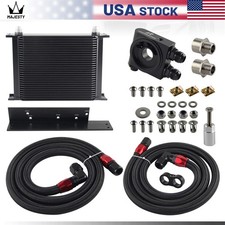 30 Row Bolt On Oil Cooler Kit Filter Thermostat For Fairlady 350Z Z33 370Z Z34 picture