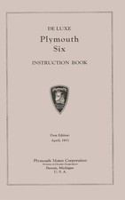 1933 Plymouth Deluxe PD Owner's Manual picture