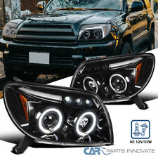Pearl Black Fits 2003-2005 Toyota 4Runner LED Halo Projector Headlights Lamps picture