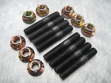 8mm M8x1.25 Exhaust Manifold Stud Set of 8 Studs & 8 Lock Nuts - Ships Fast picture