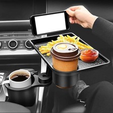 Car Cup Holder Expander Drink Holder Food Tray 360° Adjustable Snack Table picture