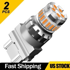 2/4X 3157/3156/3056/3456/4156 LED Turn Signal Light Bulbs Amber Super Bright picture