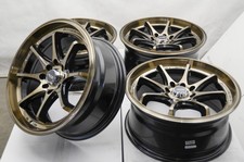 16x7 Black Bronze Wheels Rims 4 Lug Civic Scion iA iQ xB Mirage Lancer Cooper picture