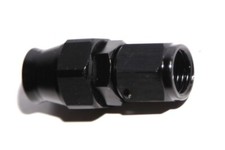 AN4 4AN AN-4 Straight Swivel Fuel Oil Gas Line PTFE Hose End Fitting Black picture
