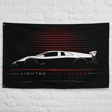 Murcielago LP 640-4 SuperVeloce 2009 Car Silhouette Flag 3x5 ft Garage Banner picture