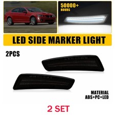 4X 12V Smoked White LED Front Side Marker Lights For Pontiac G8 GT GXP 2008 2009 picture