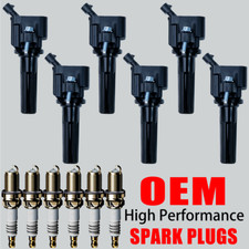 6X OEM Ignition Coils & Iridium Spark Plugs For Chevy Trailblazer GMC 4.2L UF497 picture